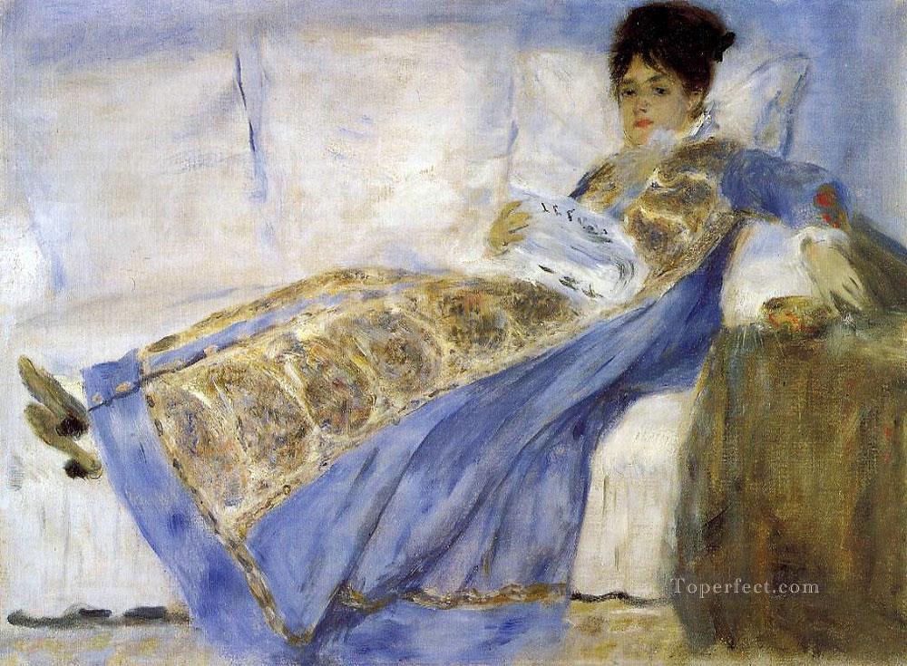 madame monet lying on sofa Pierre Auguste Renoir Oil Paintings